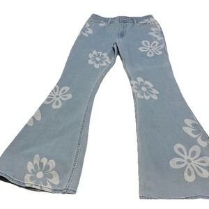 Holster Jeans High Rise Flared With Flower Print  Jeans Size 11
